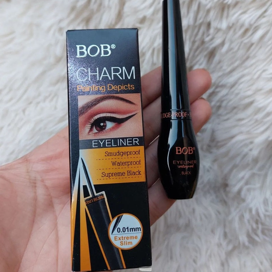 BOB Charm Waterproof Liquid Eyeliner – Long Lasting, Smudge Proof & Easy Glide