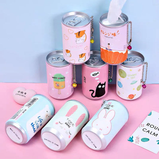 Mini Tin Wet Tissue Wipe - portable makeup remover wipes pack