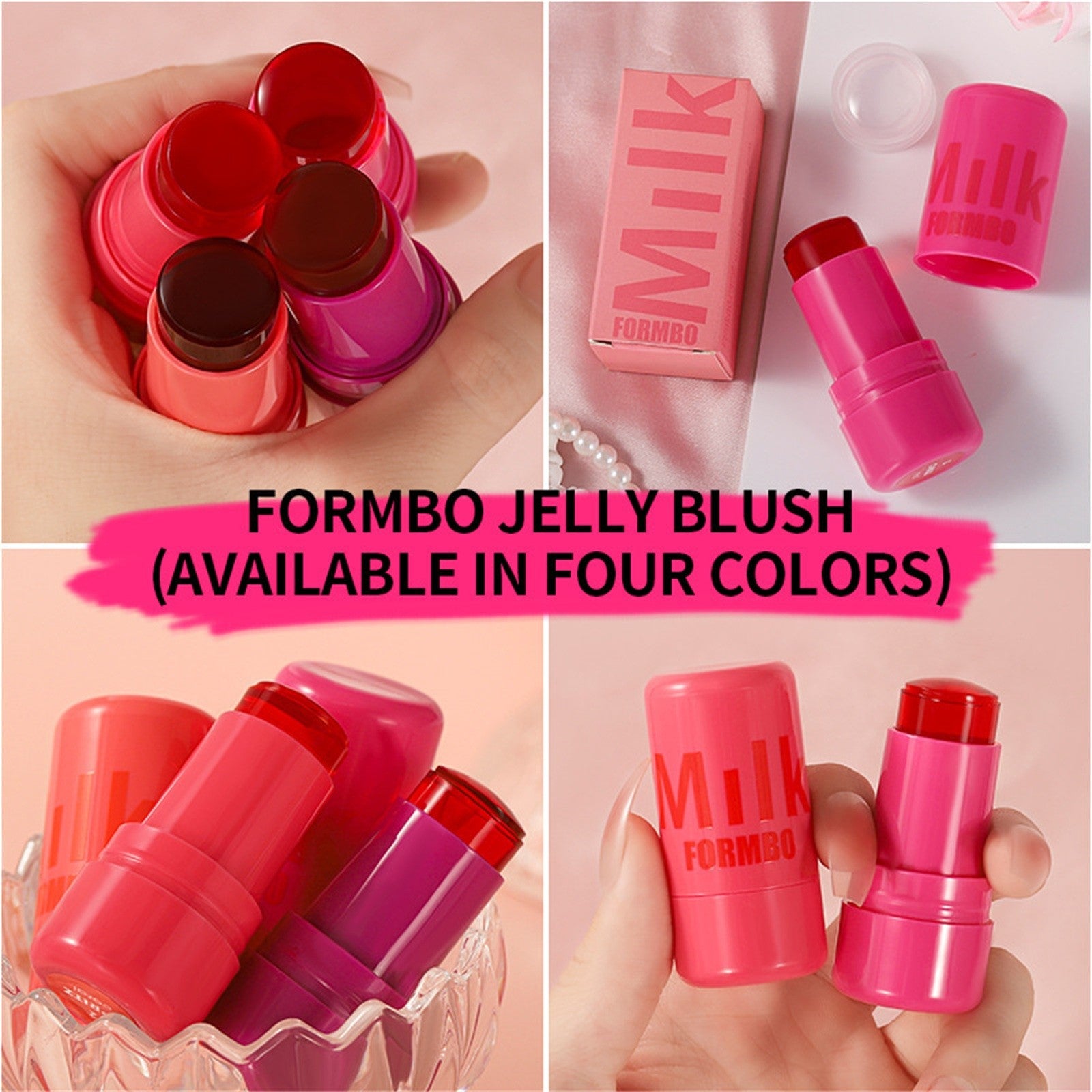 Blush - Facial Cheek Jelly Blush Stick - Cheek Lip Tinted for Girls