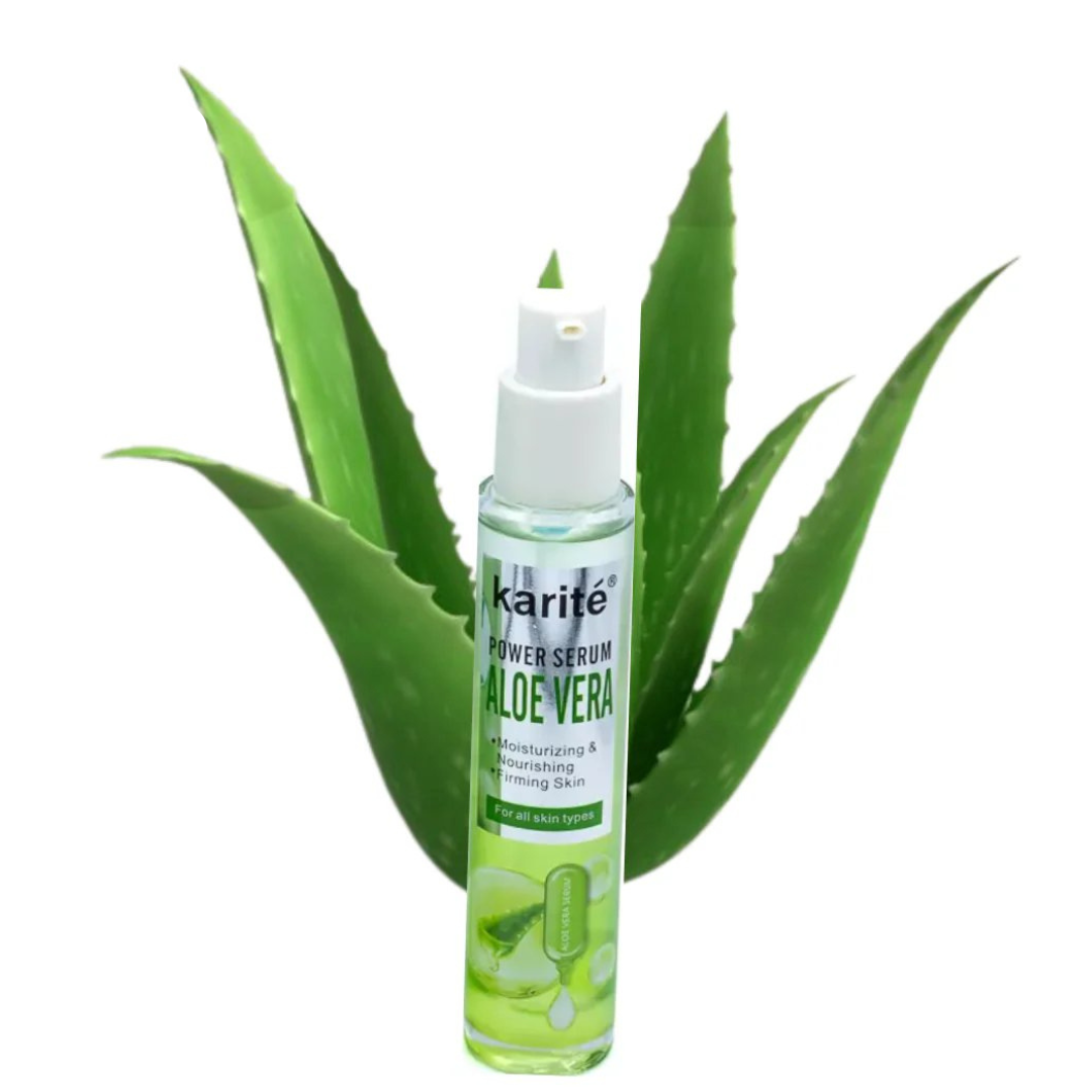 Aloe Vera Serum - Karite 35ml Smooth Face Serum - Serum for Face Glowing