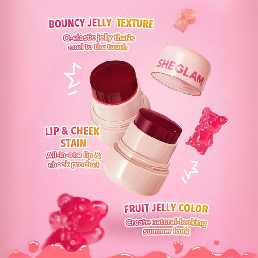 SHEGLAM Jelly Tint – 2-in-1 Hydrating Lip & Cheek Blush Stick