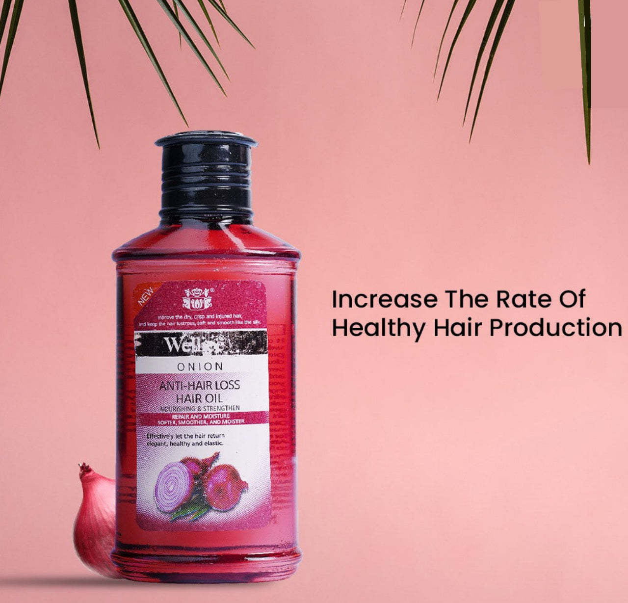 Onion Hair Oil - Wellice 150ml Anti Hair Loss Oil - Smoother and Moisture