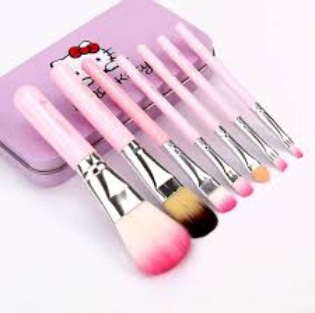hello kitty makeup brushes -Kitty Brush Set - Make up Fenty Beauty 7in1
