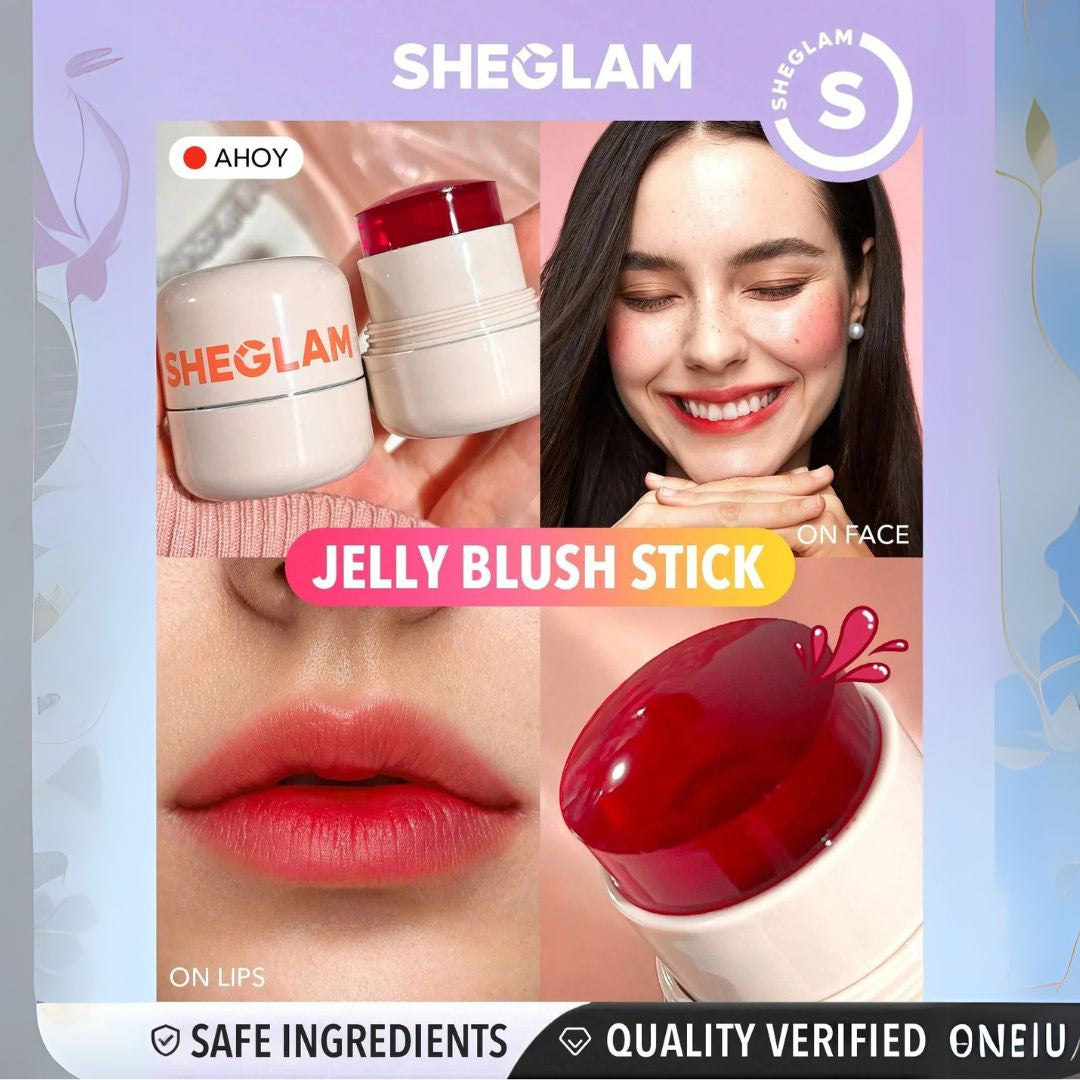SHEGLAM Jelly Tint – 2-in-1 Hydrating Lip & Cheek Blush Stick