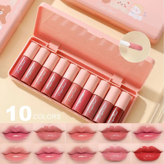 Lipstick - Mini Lipstick Set - 10 Colors Sparkle Lip Tint  for girls