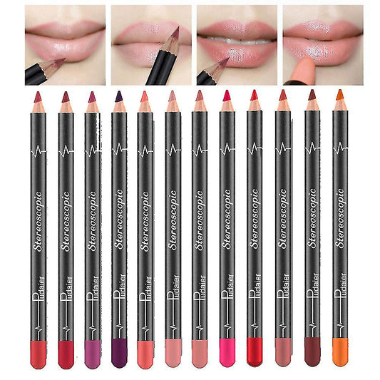 Lips and Eyes pencil - Eye Pencil Pack of 12 - Lip Liner and Lipstick Set
