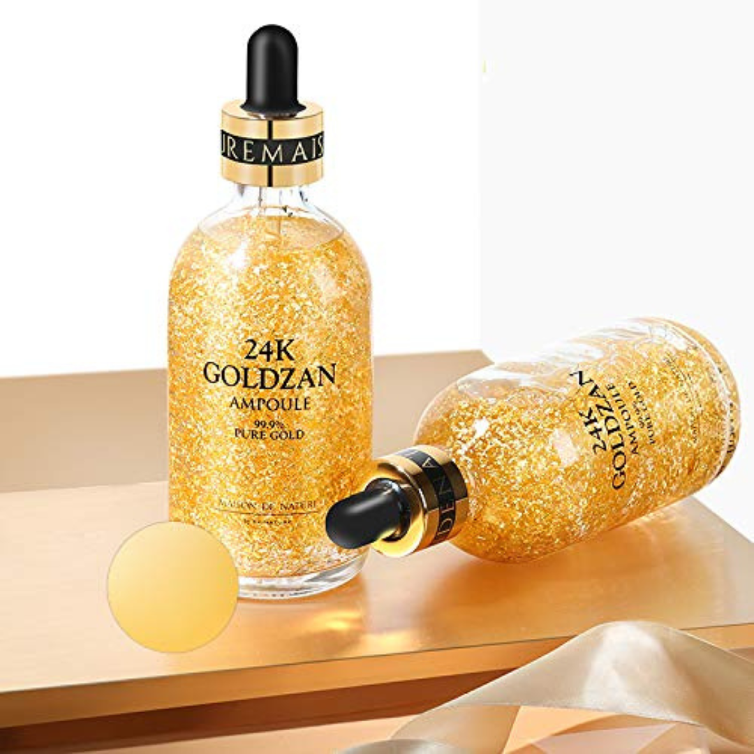 24k golden Serum - Goldzan Facial Serums - Pure Gold Face Serum 100ml